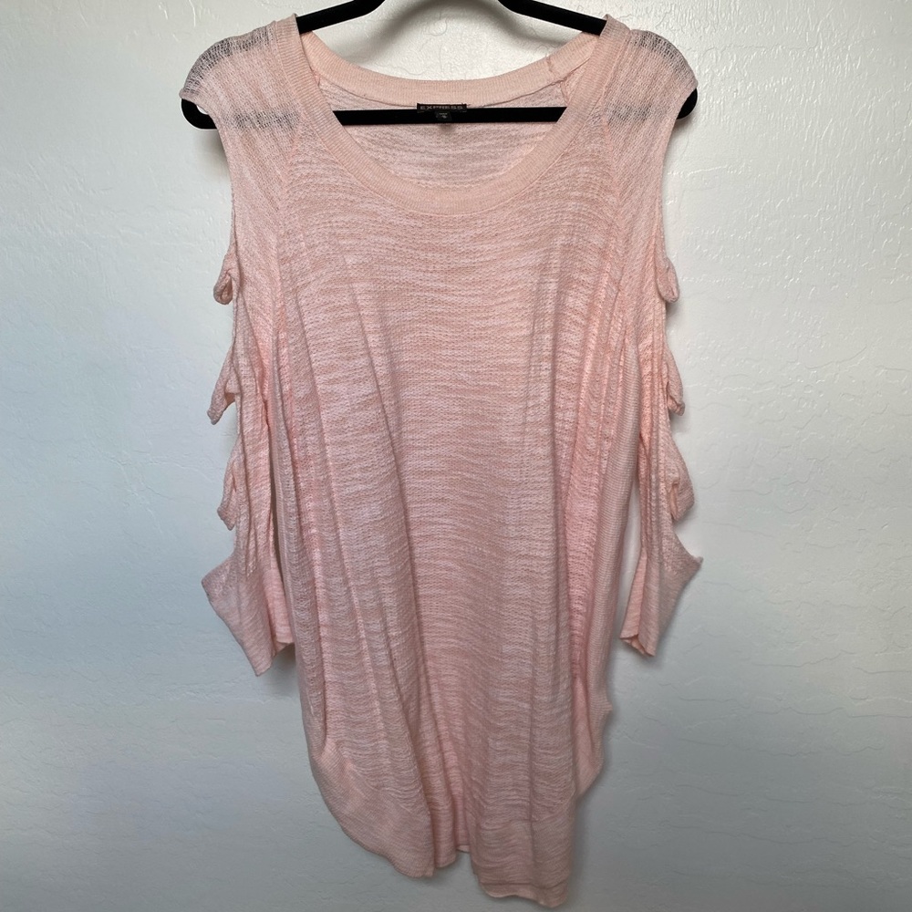 Express Cut Out Long Sleeve Tunic Sweater
